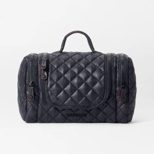 NWOT MZ Wallace Dark Quilted Cosmetic Bag
